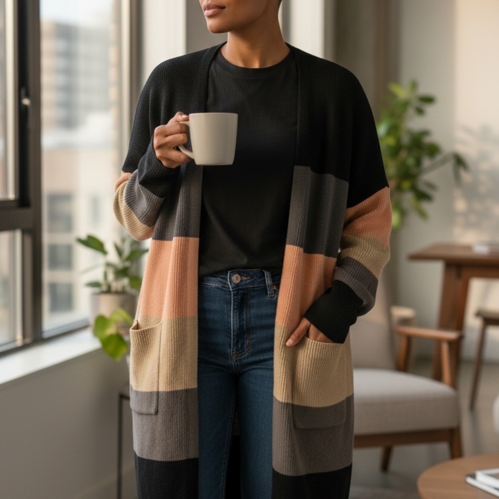 HEIMISH USA Multicolor Striped Cardigan
